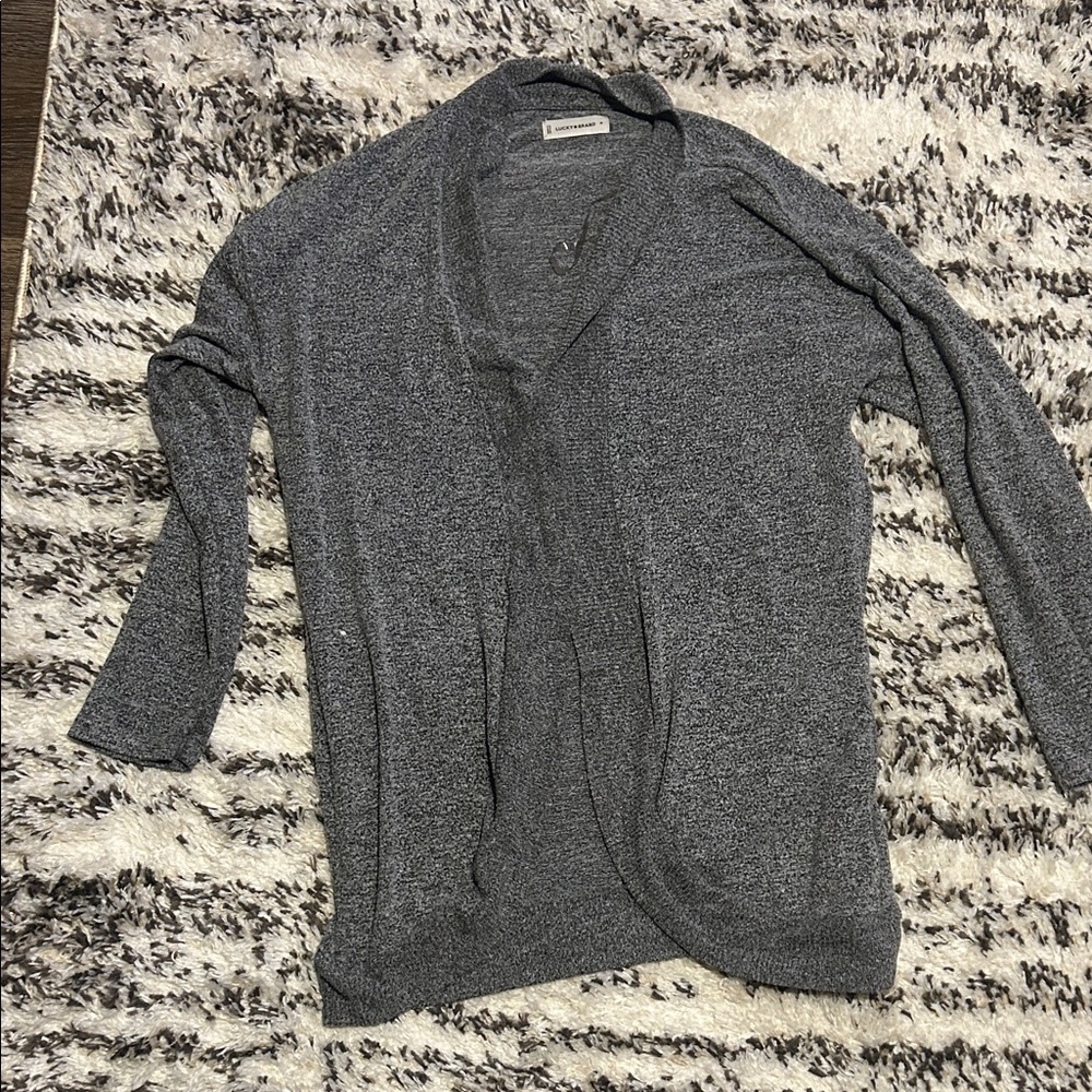 Lucky Brand Charcoal Gray Cardigan